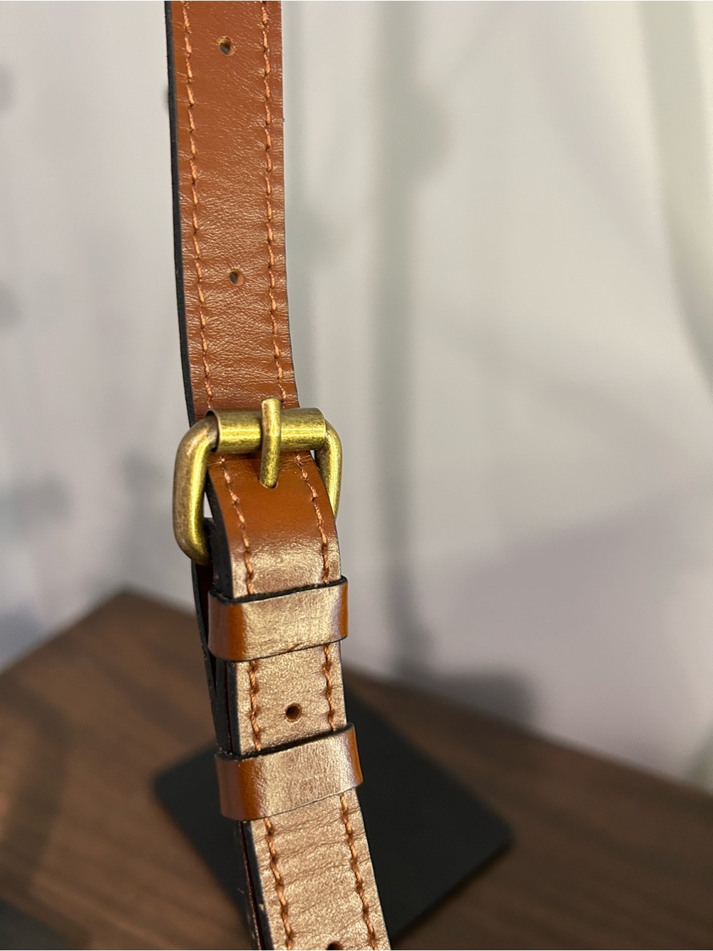 Patricia Nash Avellino Cognac Leather Crossbody Bag Vintage Buckle Purse ✈️ 🇯🇵 - Picture 7 of 12
